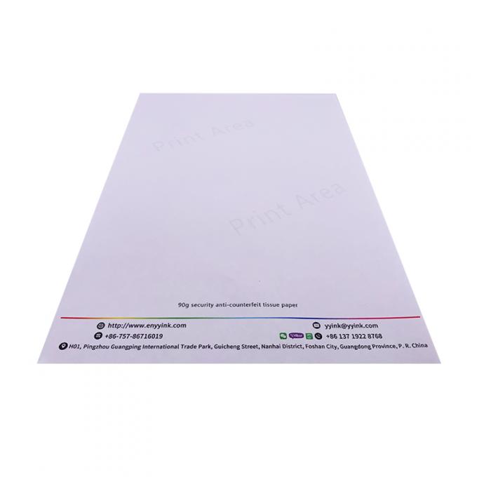 Custom 75cotton 25linen security thread paper, security watermark paper