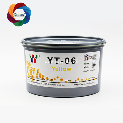 High temperature-resistant YT-06 Offset Soy Ink for MELAMINE Foil Paper Yellow