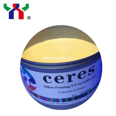 Hot sale offset printing UV invisible fluorescent ink , colorless to orange UV invisible ink