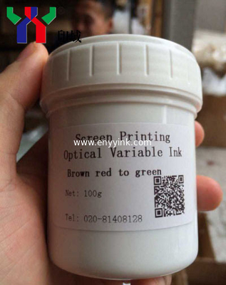 Screen Printing Optical Variable Ink, Color Changing Ink , Brown Red to Green
