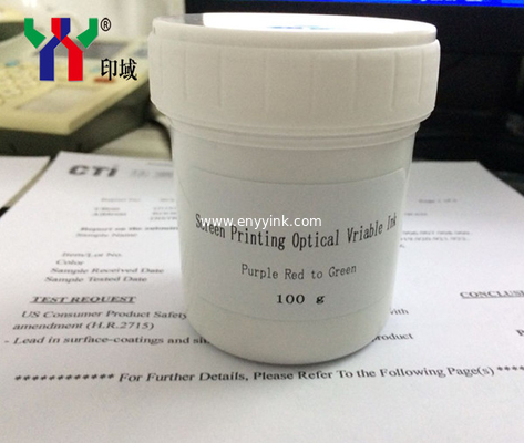 F2 Purple Red to Green Optical Ink, Optical Variable Ink for Screen Printing