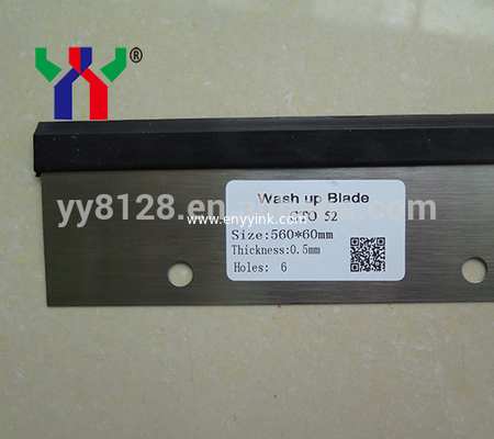 RO 800 13 holes Wash Up Blade, printing spare part, Size: 1410mm*65mm*0.50mm