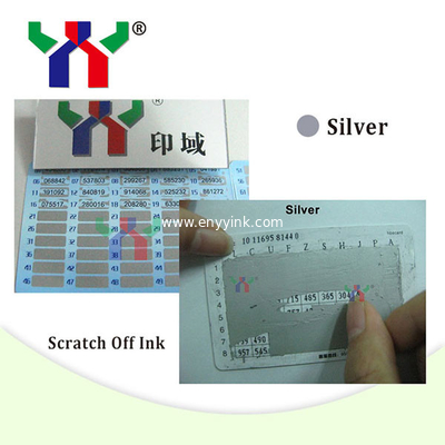 High Quality UV Screen Printing Scratch Off Ink with Coated Paper Silver color