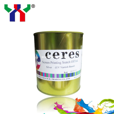 High Quality UV Screen Printing Scratch Off Ink with Coated Paper Silver color