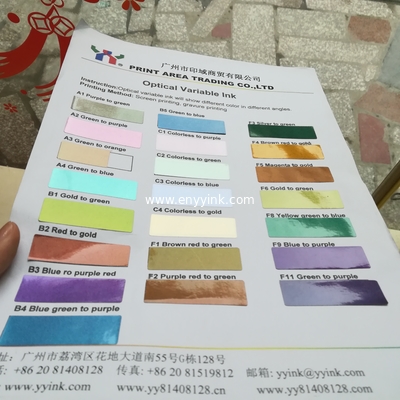 High Quality C3 colorless to blue optical variable ink