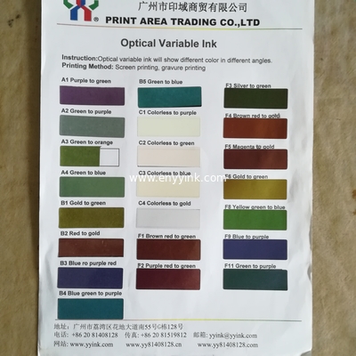 C3 colorless to blue optical variable ink supplier In Foshan
