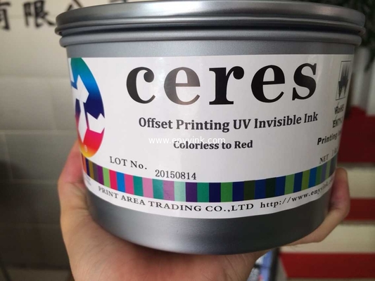 UV Invisible Fluorescent Ink Colorless to Red for Screen Printing